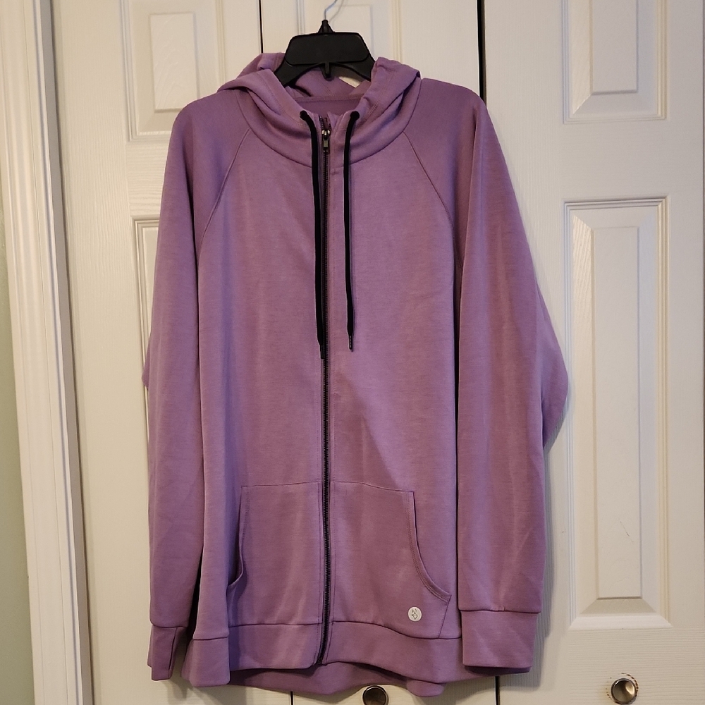 Torrid (Size 4X) light purple zip up hoodie